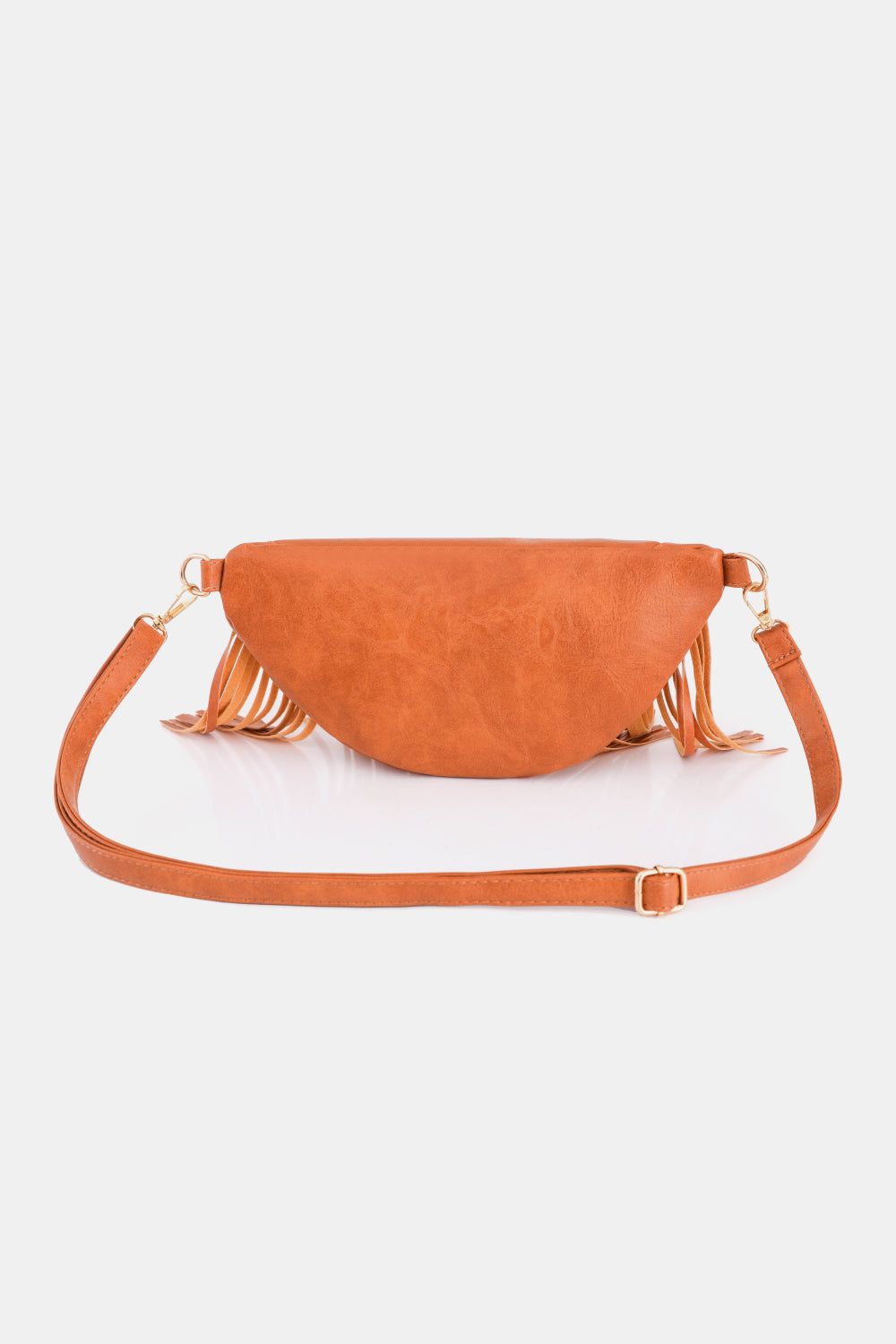 Fringed PU Leather Sling Bag - Doll Fits