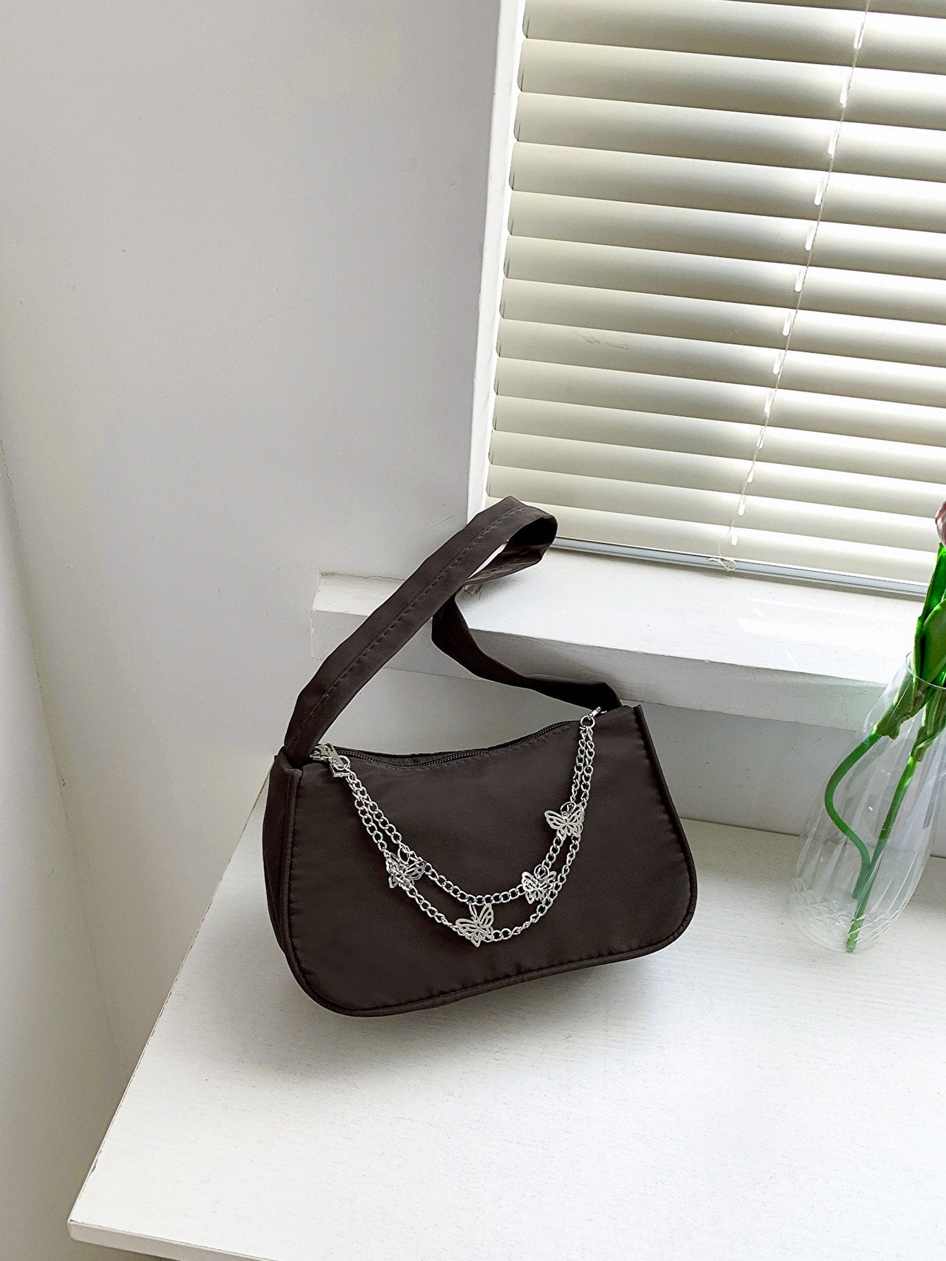 Butterfly Charm Polyester Hand Bag Handbags- Doll Fits