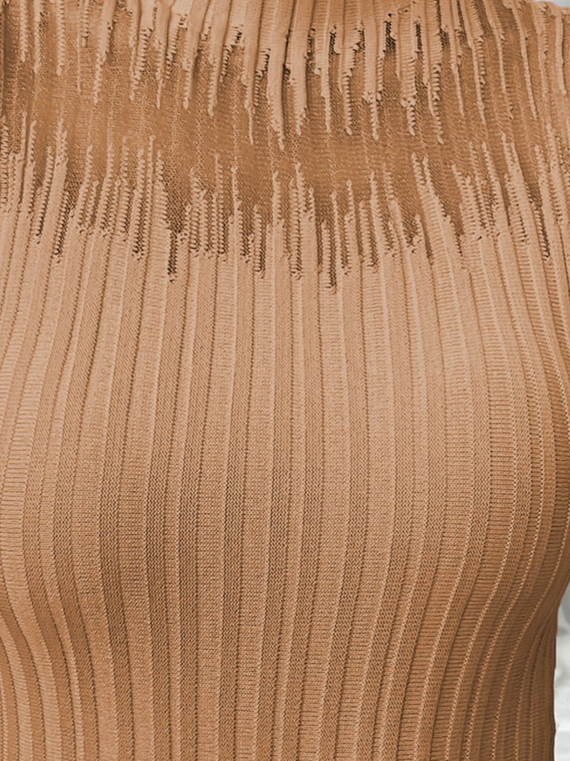 Mock Neck Ribbed Knit Tank Shirts & Tops- Doll Fits