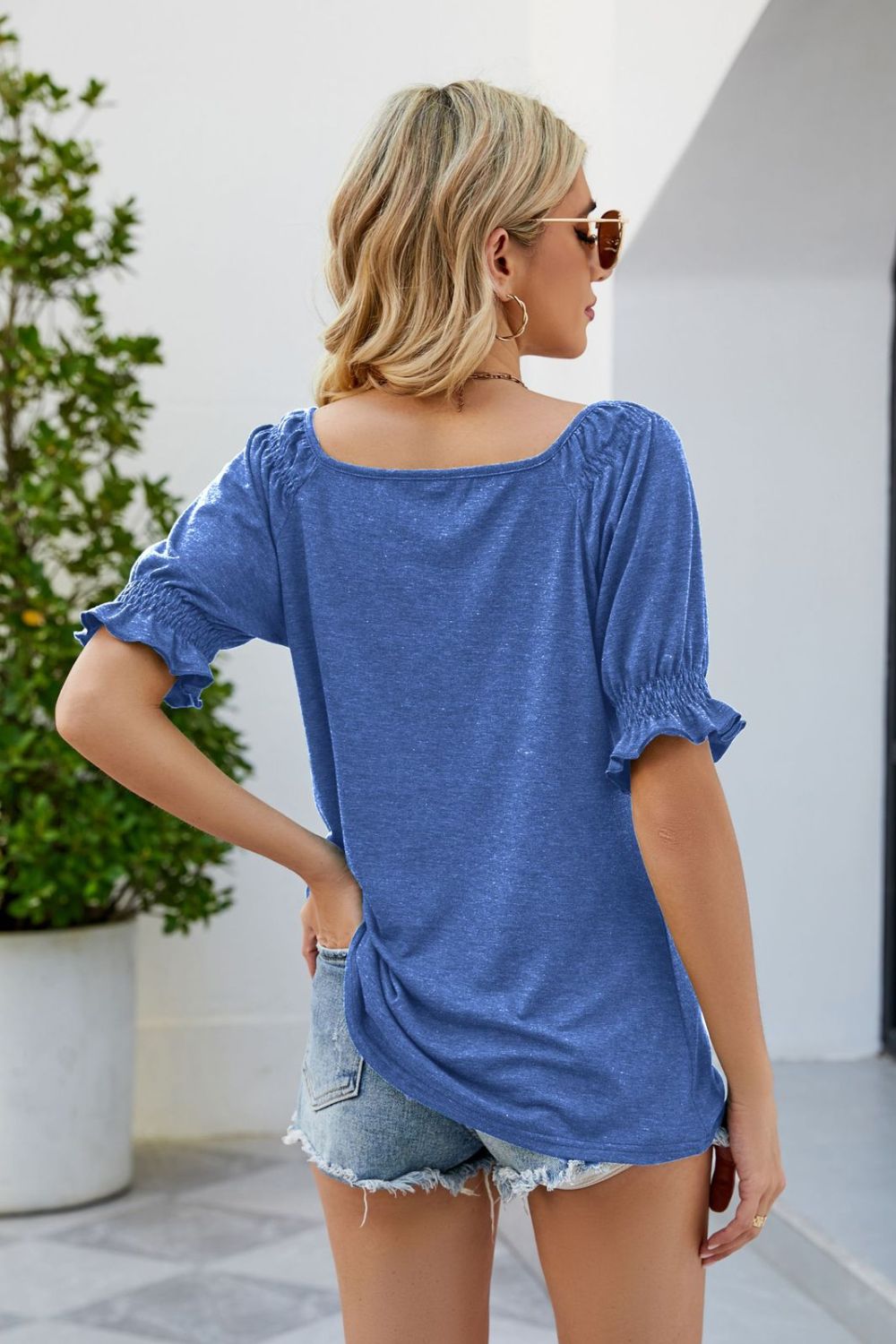 Short Flounce Sleeve Top Shirts & Tops- Doll Fits