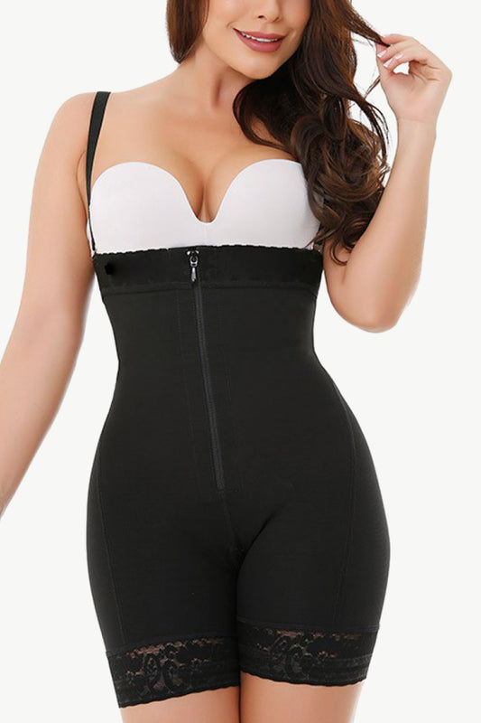 Full Size Zip Up Under-Bust Shaping Bodysuit  Shapewear- Doll Fits