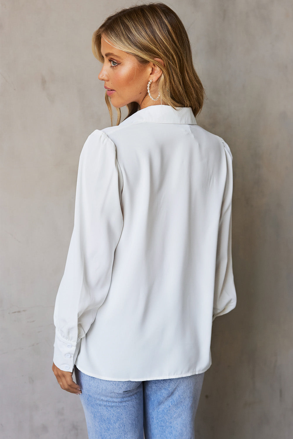 Gathered Detail Puff Sleeve Shirt Shirts & Tops- Doll Fits