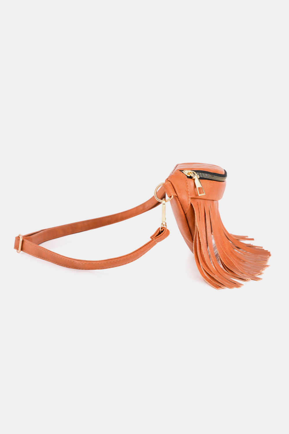Fringed PU Leather Sling Bag - Doll Fits