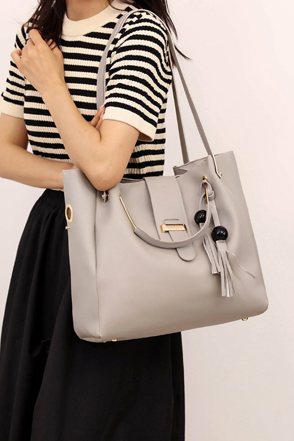 2-Piece PU Leather Bag Set - Doll Fits