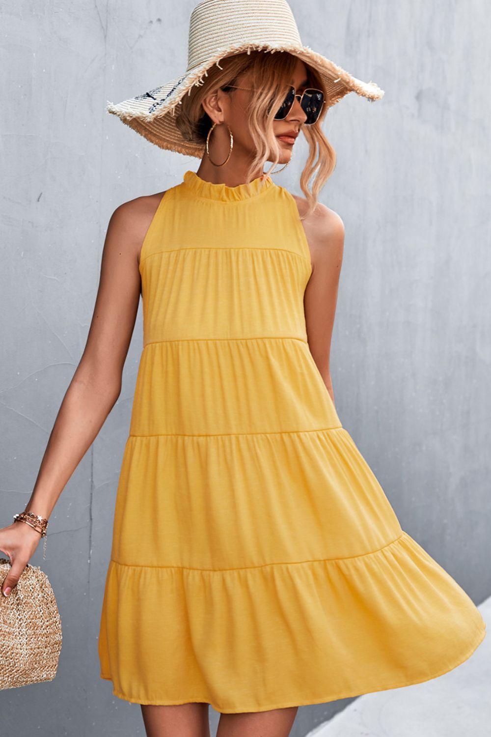 Grecian Tiered Sleeveless Dress  Dresses- Doll Fits