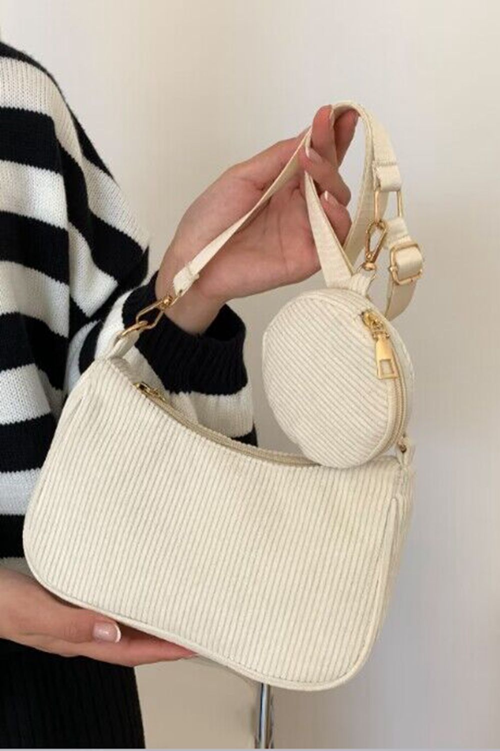 Corduroy Crossbody Bag  - Doll Fits