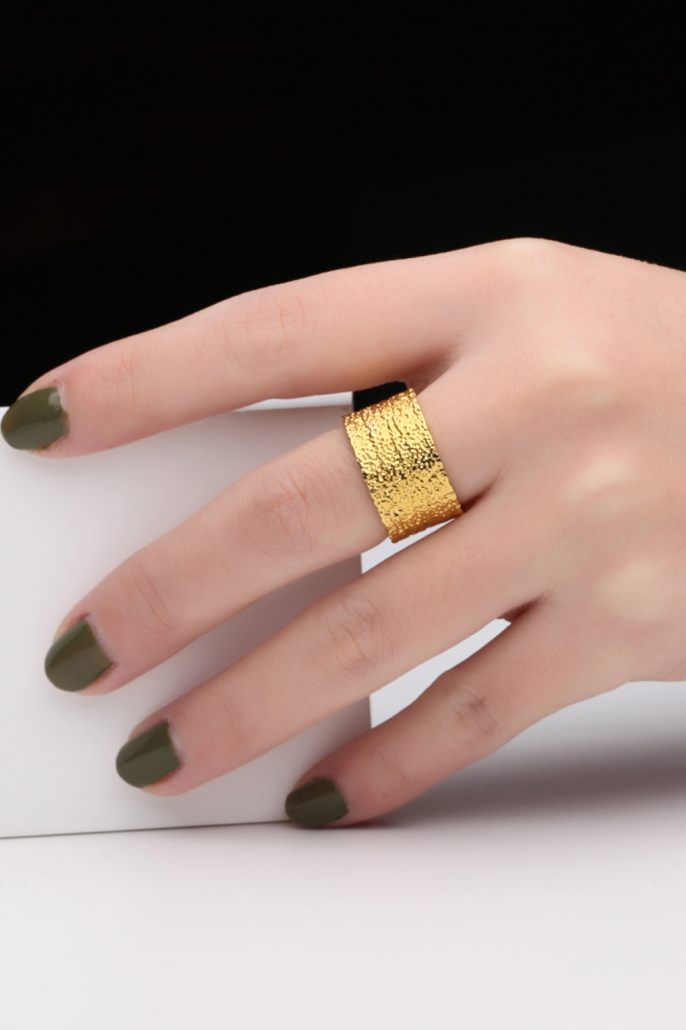 Textured Thick Band Ring  Rings- Doll Fits