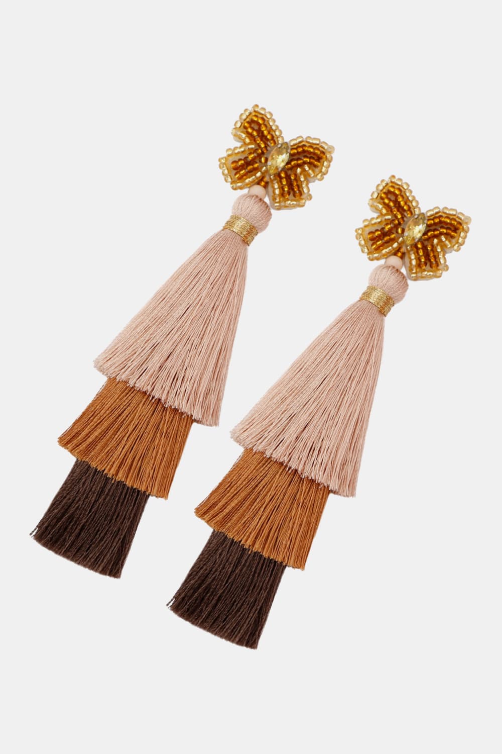Triple-Layer Tassel Dangle Earrings  Earrings- Doll Fits