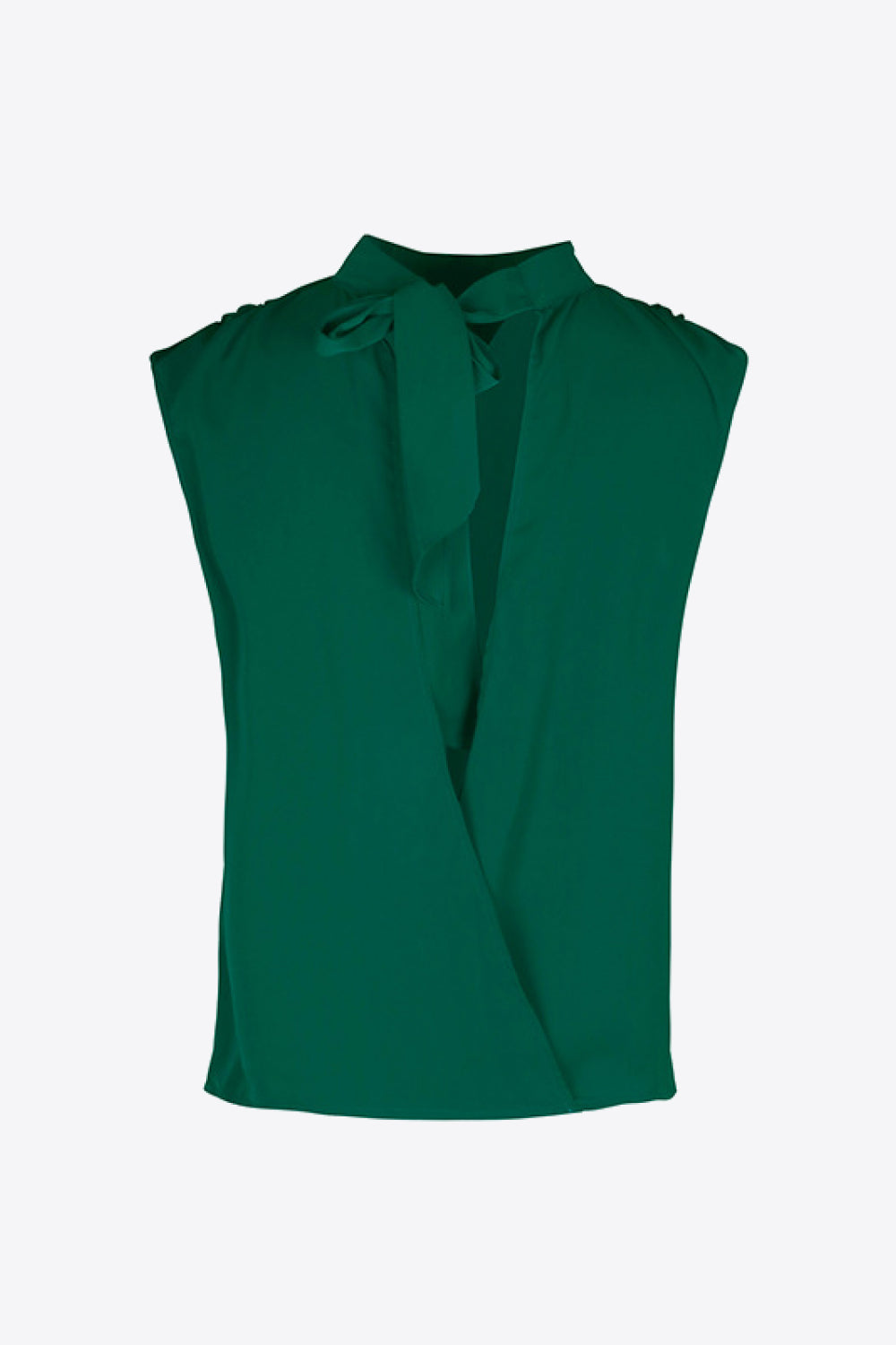Tied Mock Neck Blouse  Shirts & Tops- Doll Fits