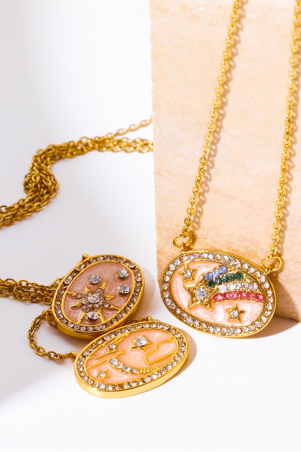 Stars in the Plate Pendant Copper Necklace  Necklaces- Doll Fits