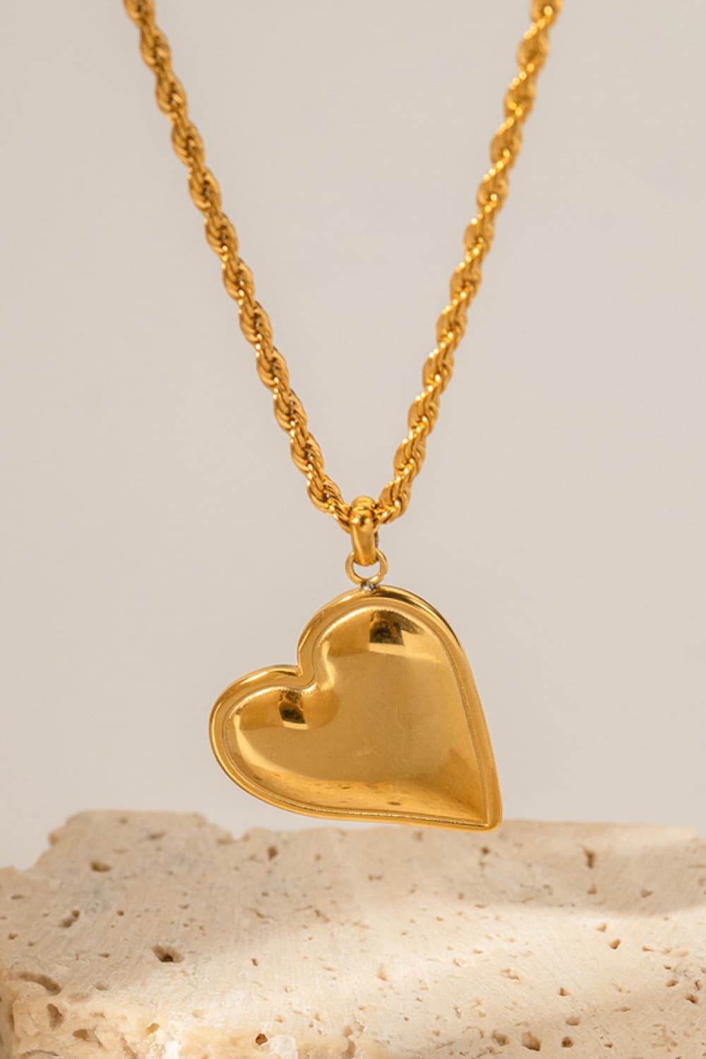 Heart Pendant Copper Necklace  Necklaces- Doll Fits