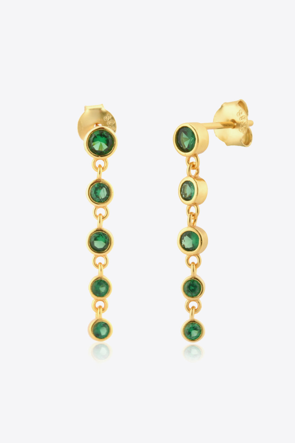Inlaid Zircon 925 Sterling Silver Earrings  Earrings- Doll Fits