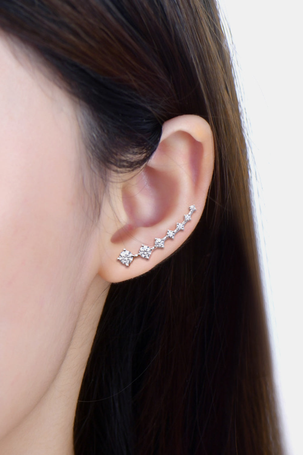1.9 Carat Moissanite 925 Sterling Silver Earrings  Earrings- Doll Fits