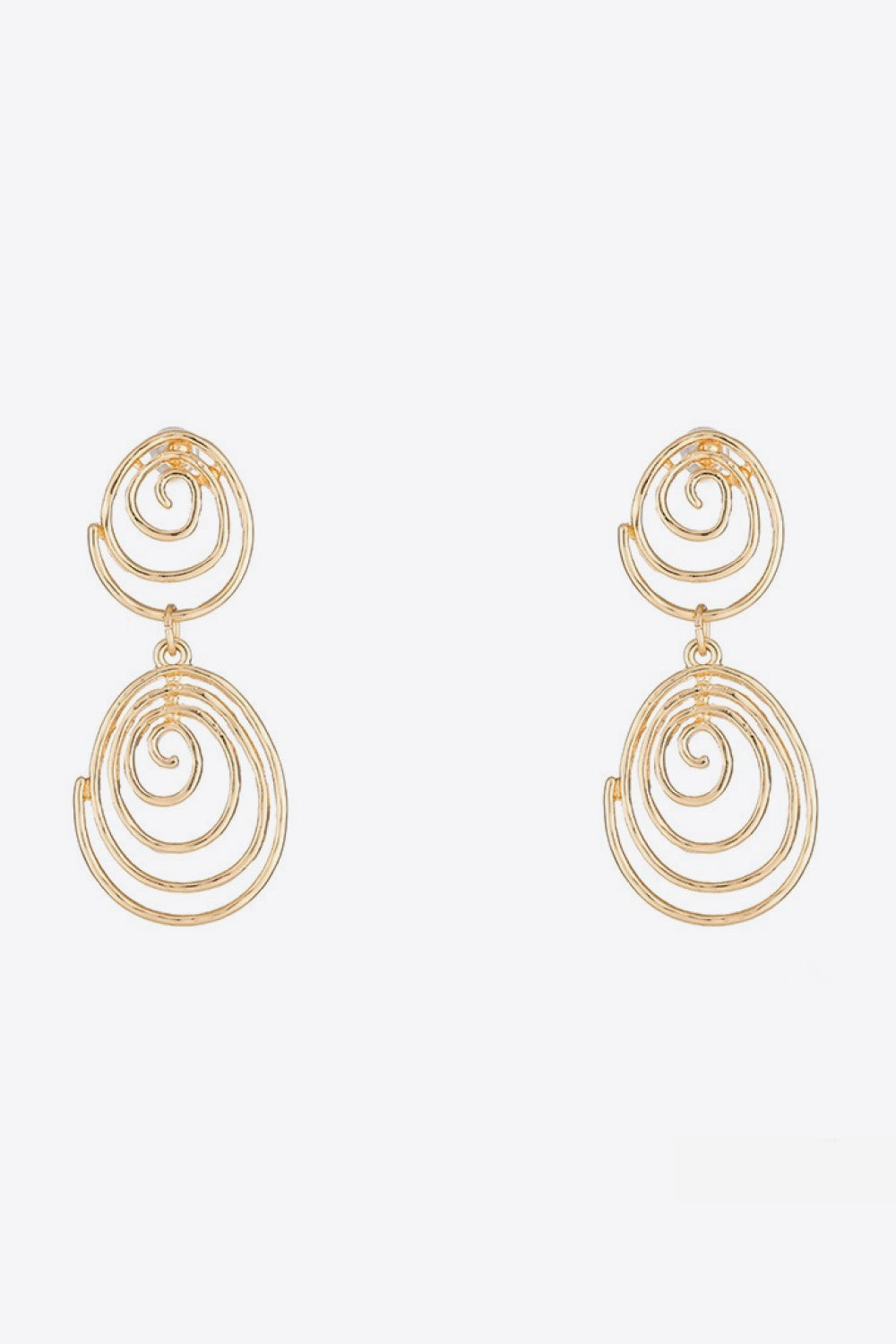 18K Gold-Plated Alloy Spiral Earrings  Earrings- Doll Fits
