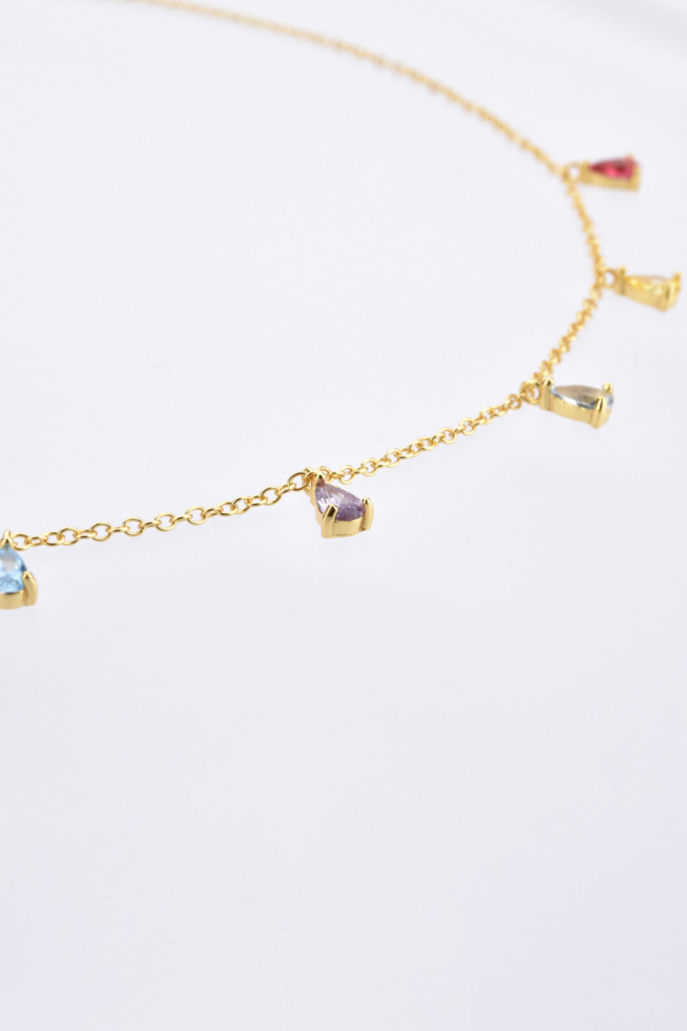 925 Sterling Silver Zircon Necklace  Necklaces- Doll Fits
