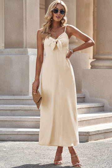 Spaghetti Strap Tie Detail Dress  Dresses- Doll Fits