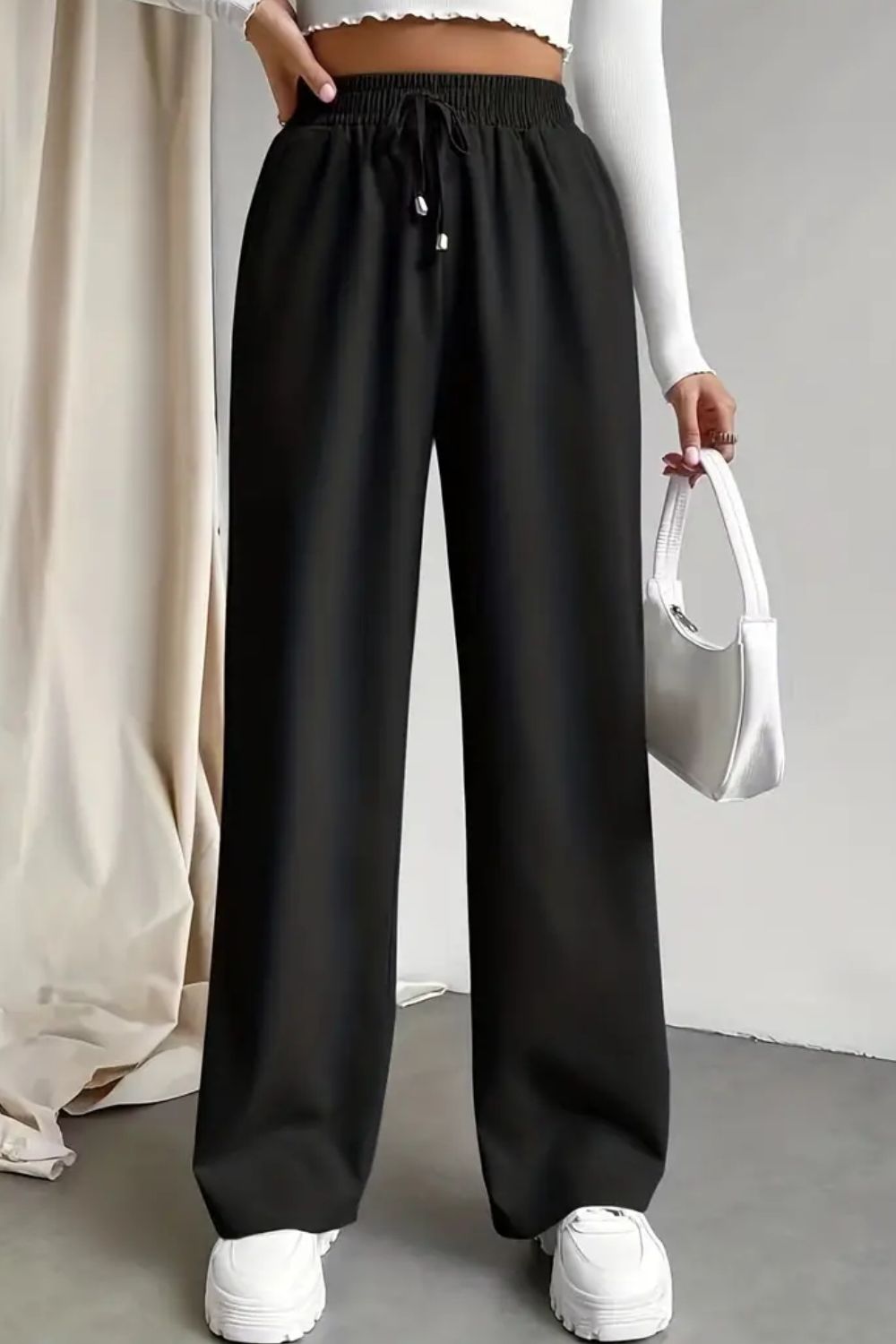 Tied Straight Leg Pants with Pockets  Pants- Doll Fits
