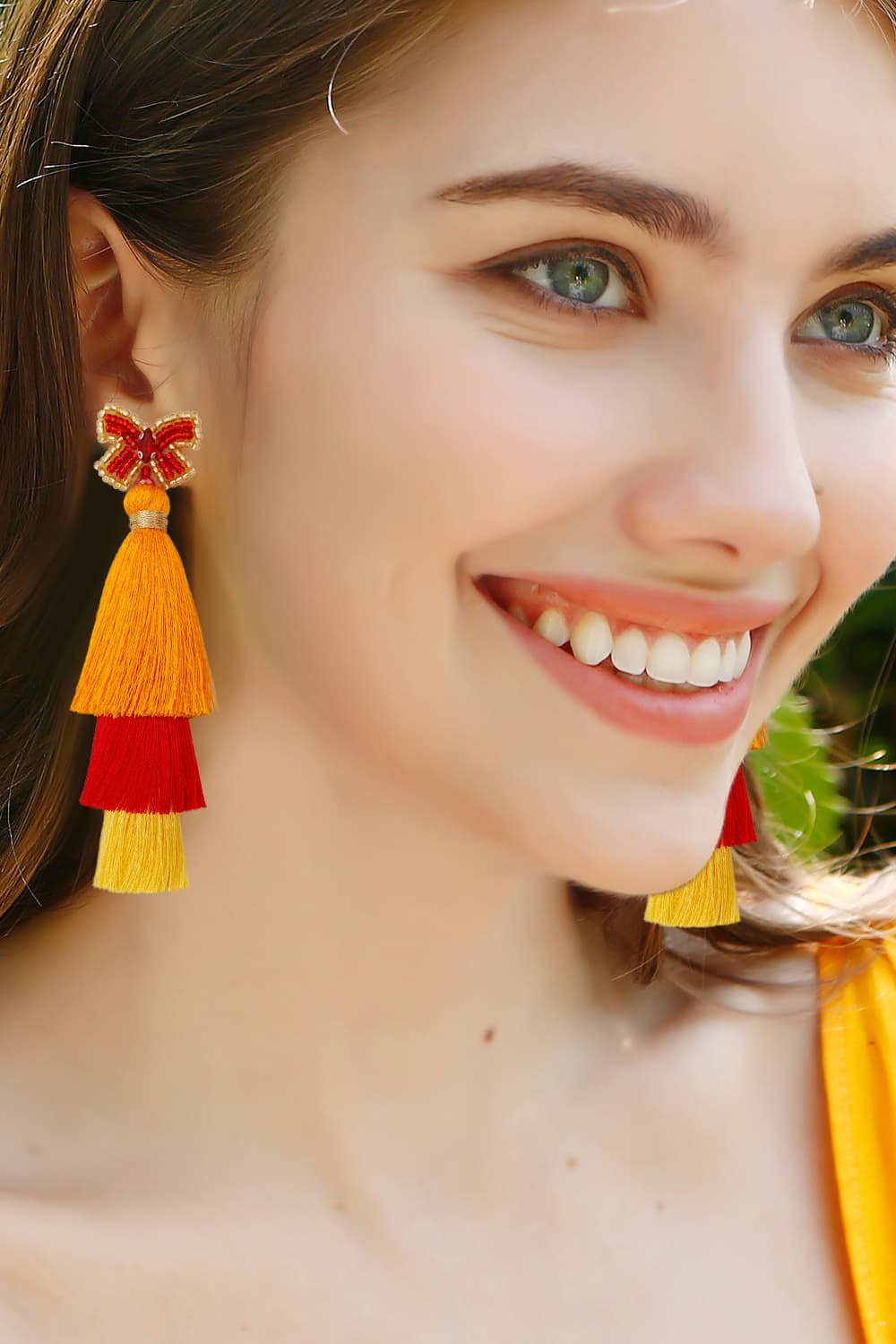 Triple-Layer Tassel Dangle Earrings  Earrings- Doll Fits