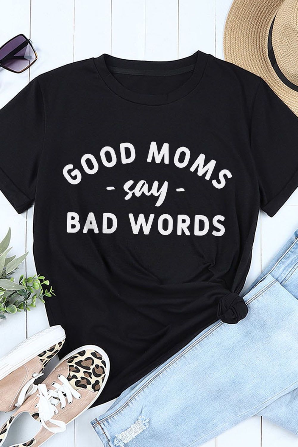 GOOD MOMS SAY BAD WORDS Graphic Tee  Shirts & Tops- Doll Fits