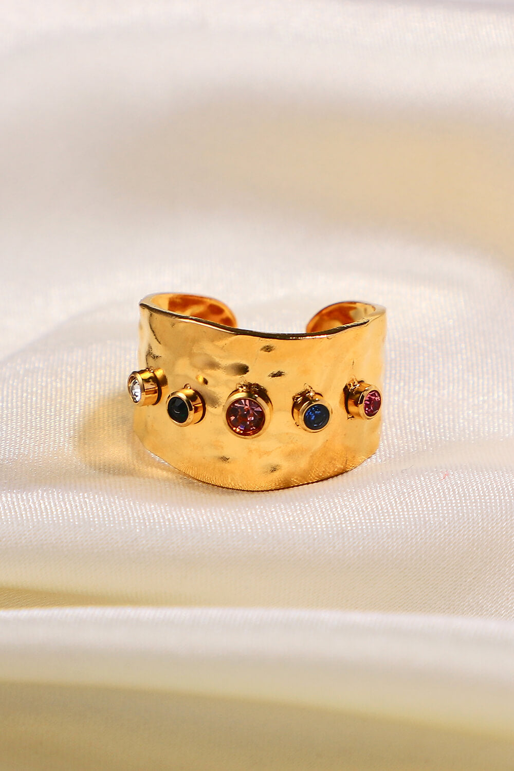 18K Gold-Plated Zircon Ring  Rings- Doll Fits