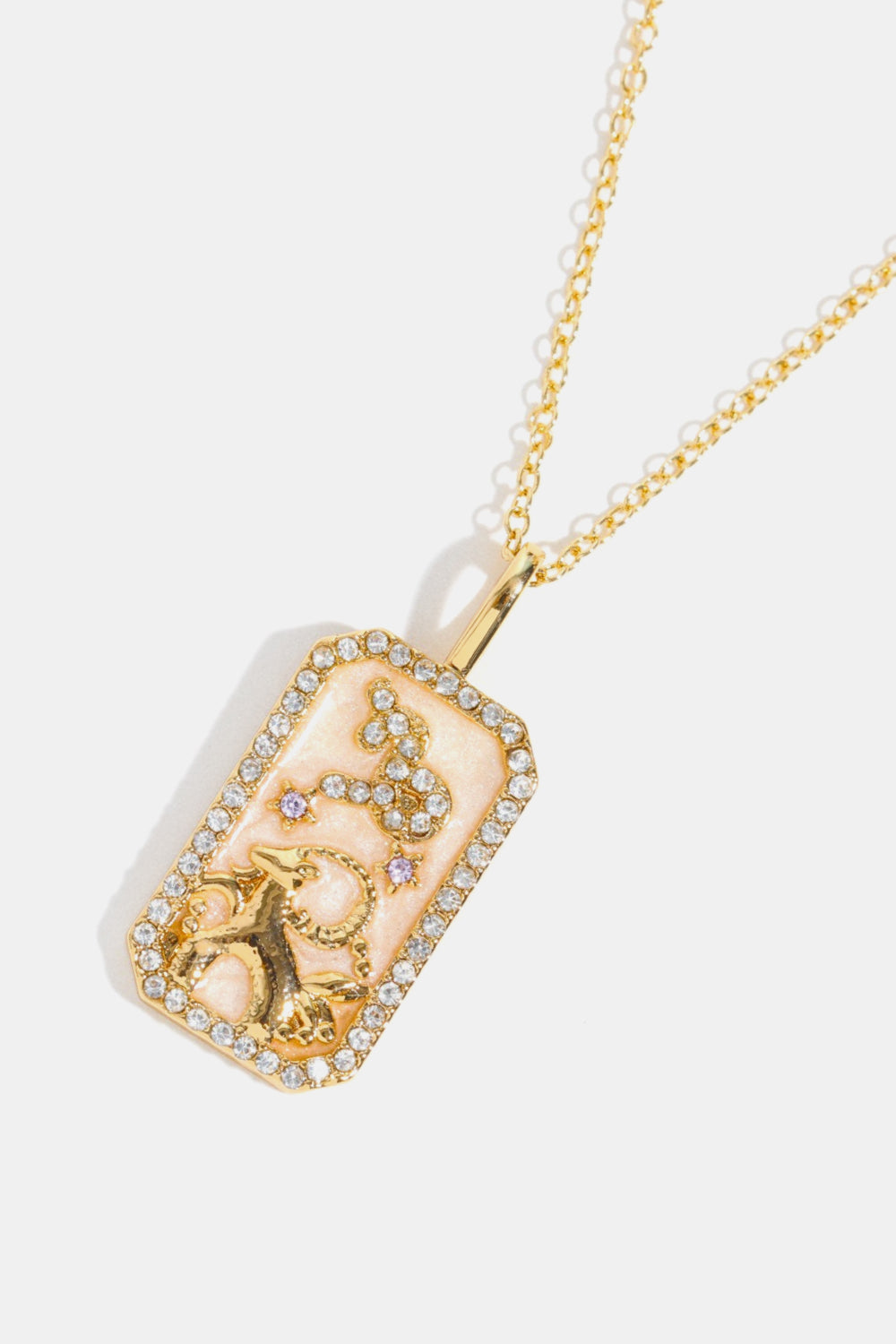 Rhinestone Constellation Pendant Copper Necklace  Necklaces- Doll Fits