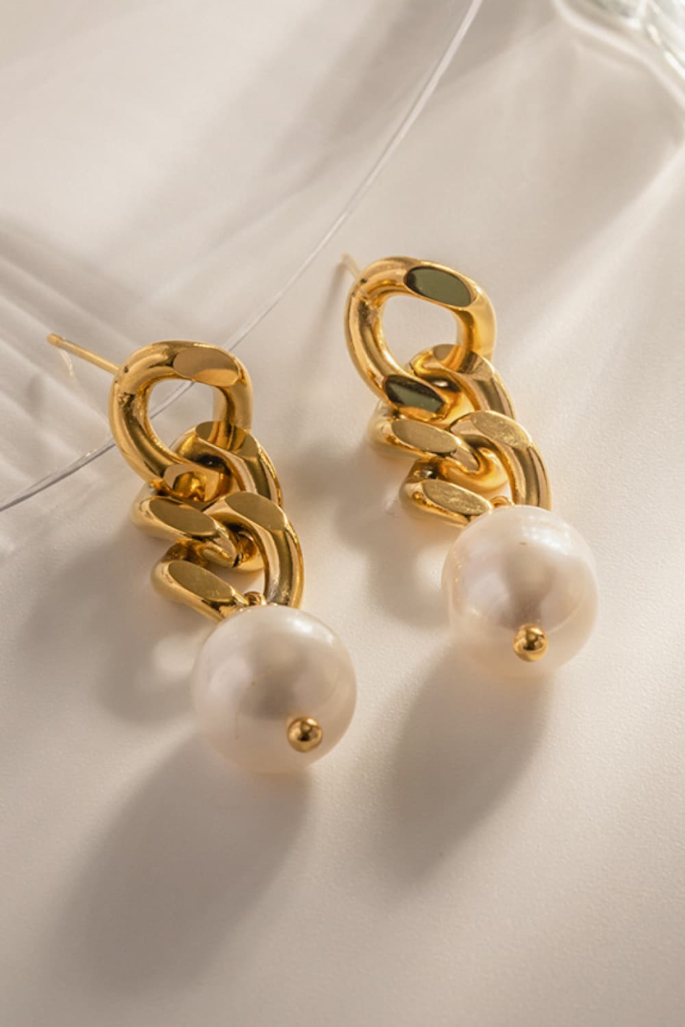 Stainless Steel Pearl Earrings  Earrings- Doll Fits