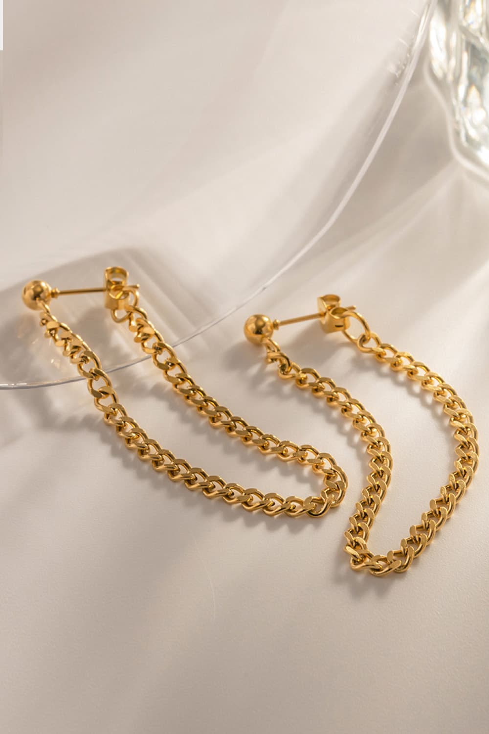 Stainless Steel Chain Earrings  Earrings- Doll Fits