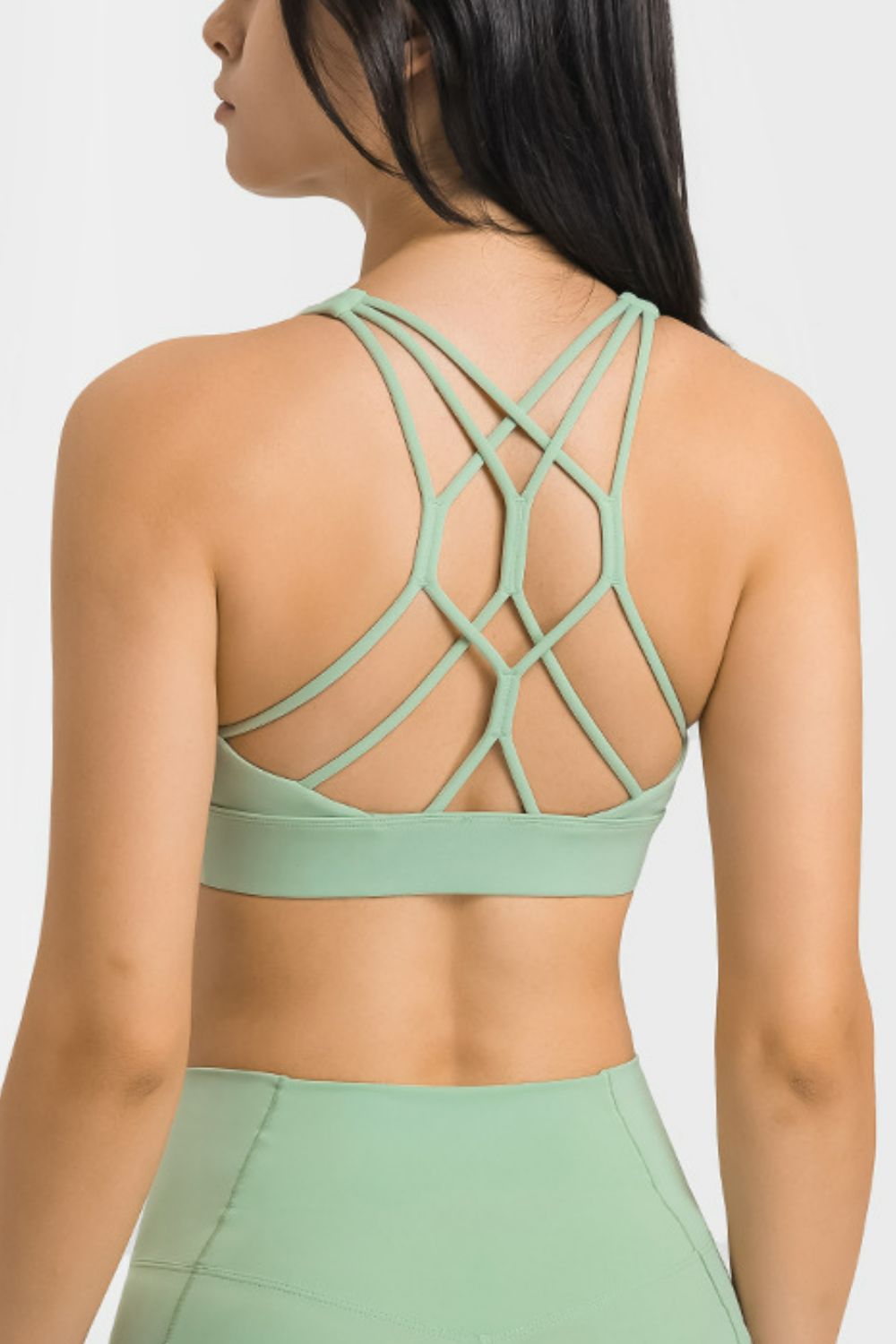 Breathable Crisscross Back Sports Bra  Activewear- Doll Fits