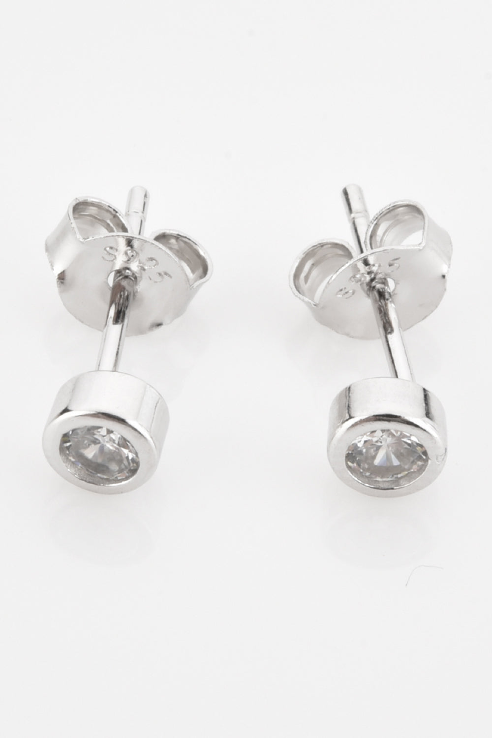 Minimalist Zircon 925 Sterling Silver Earrings  Earrings- Doll Fits
