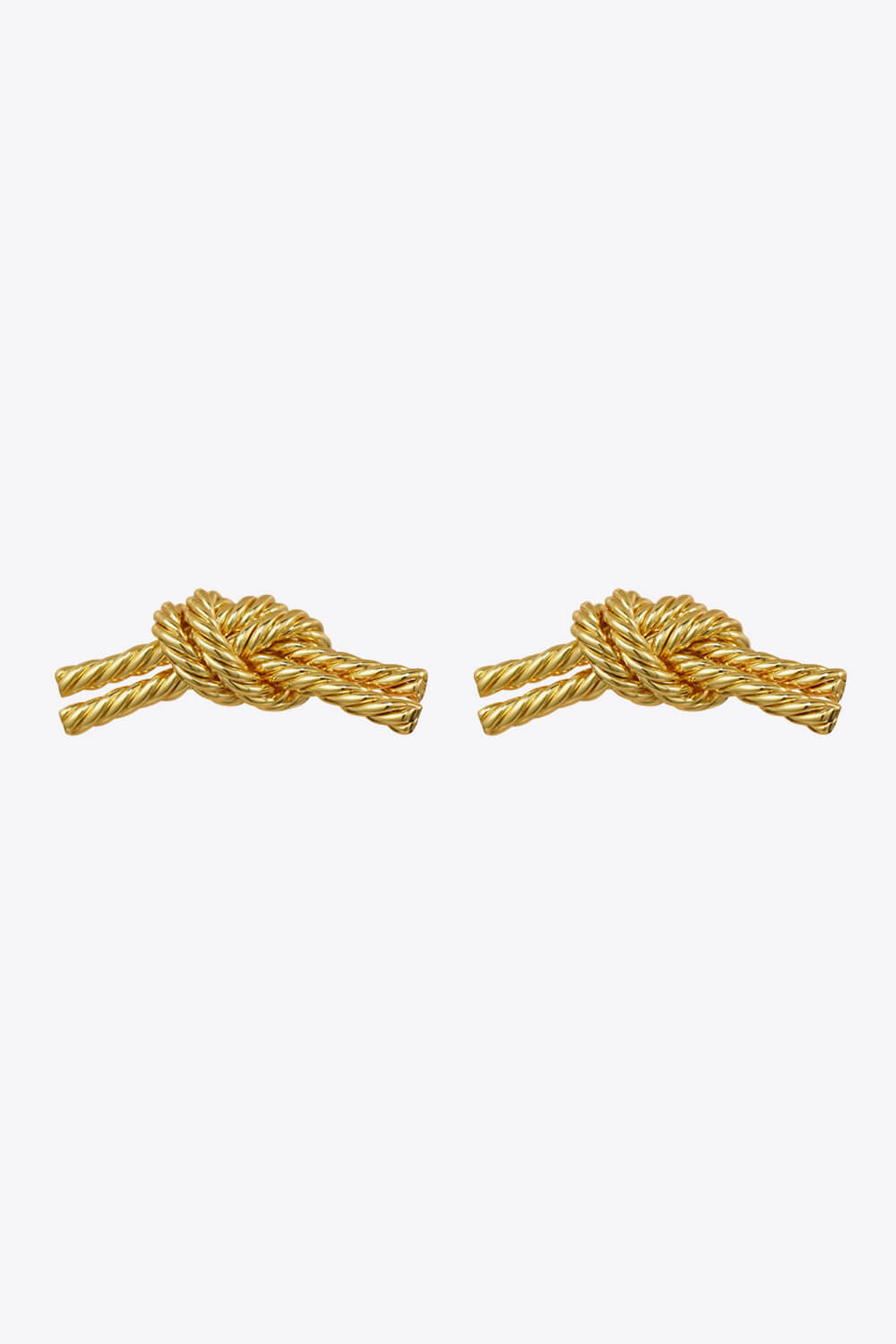18K Gold Plated Twisted Earrings  Earrings- Doll Fits