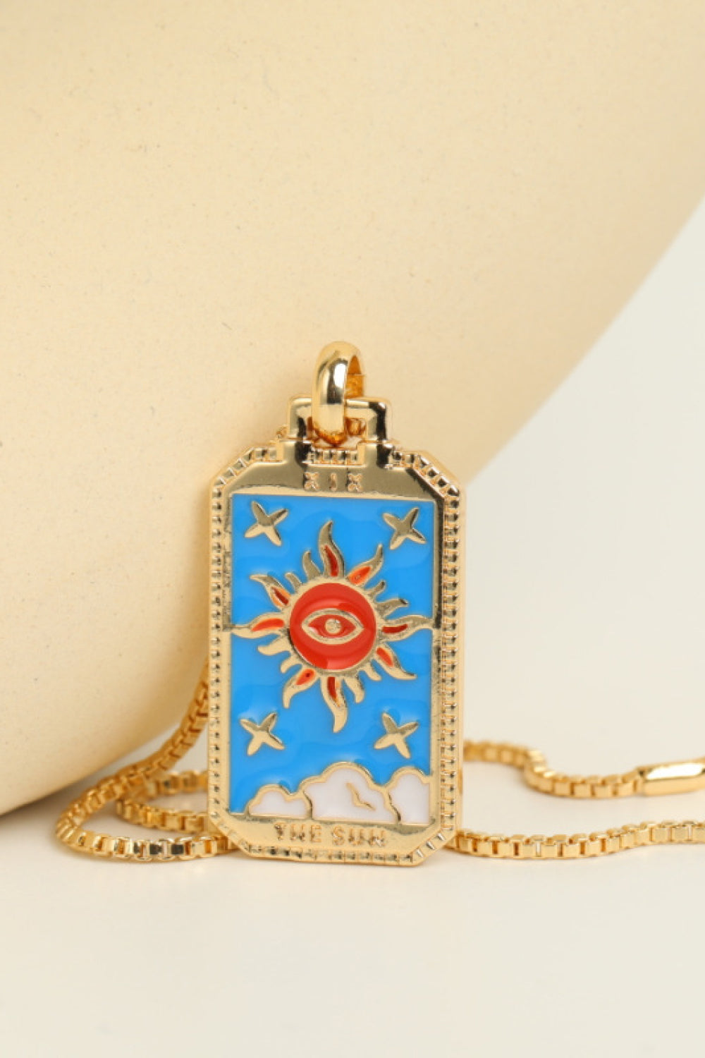 Tarot Card Pendant Copper Necklace  Necklaces- Doll Fits