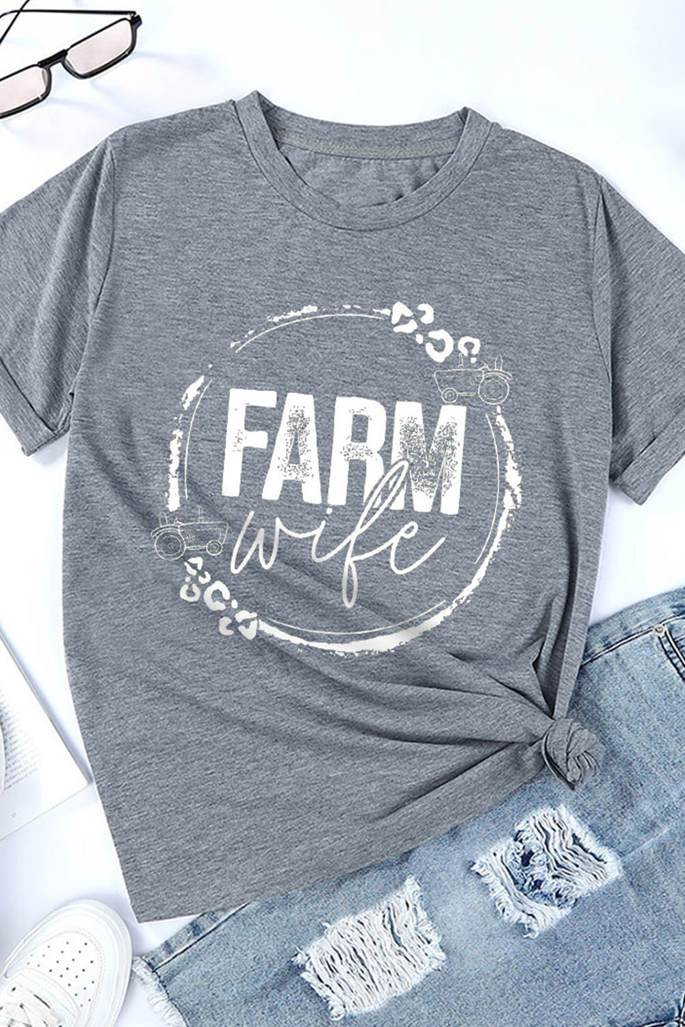 FARM WIFE Graphic Tee Shirt  Shirts & Tops- Doll Fits