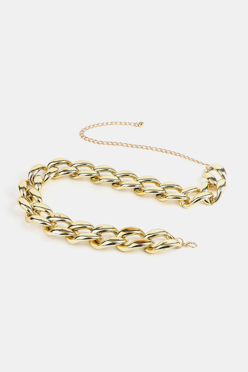 1.2" Width Acrylic Curb Chain Belt  Belts- Doll Fits