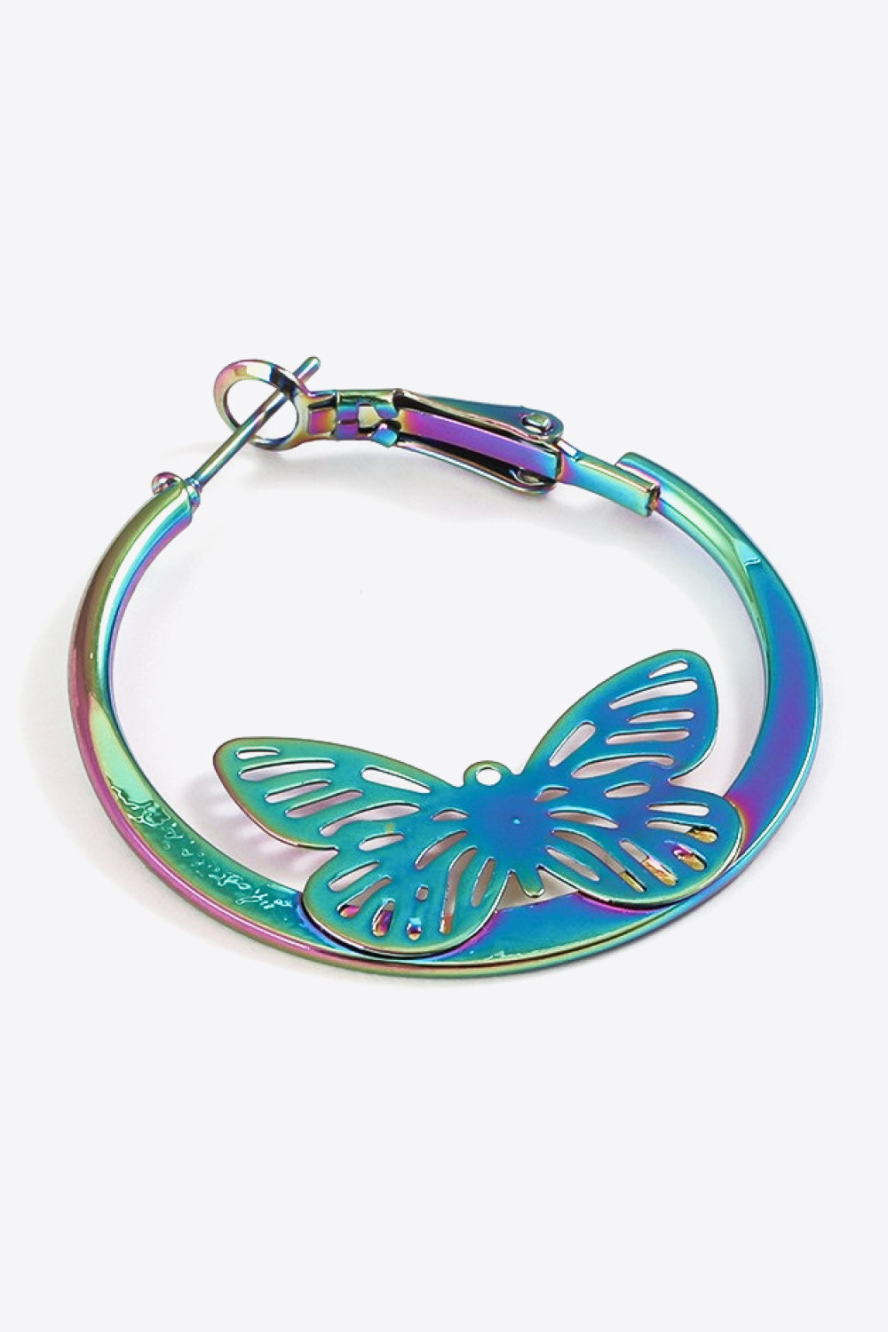 Multicolored Butterfly Huggie Earrings  Earrings- Doll Fits