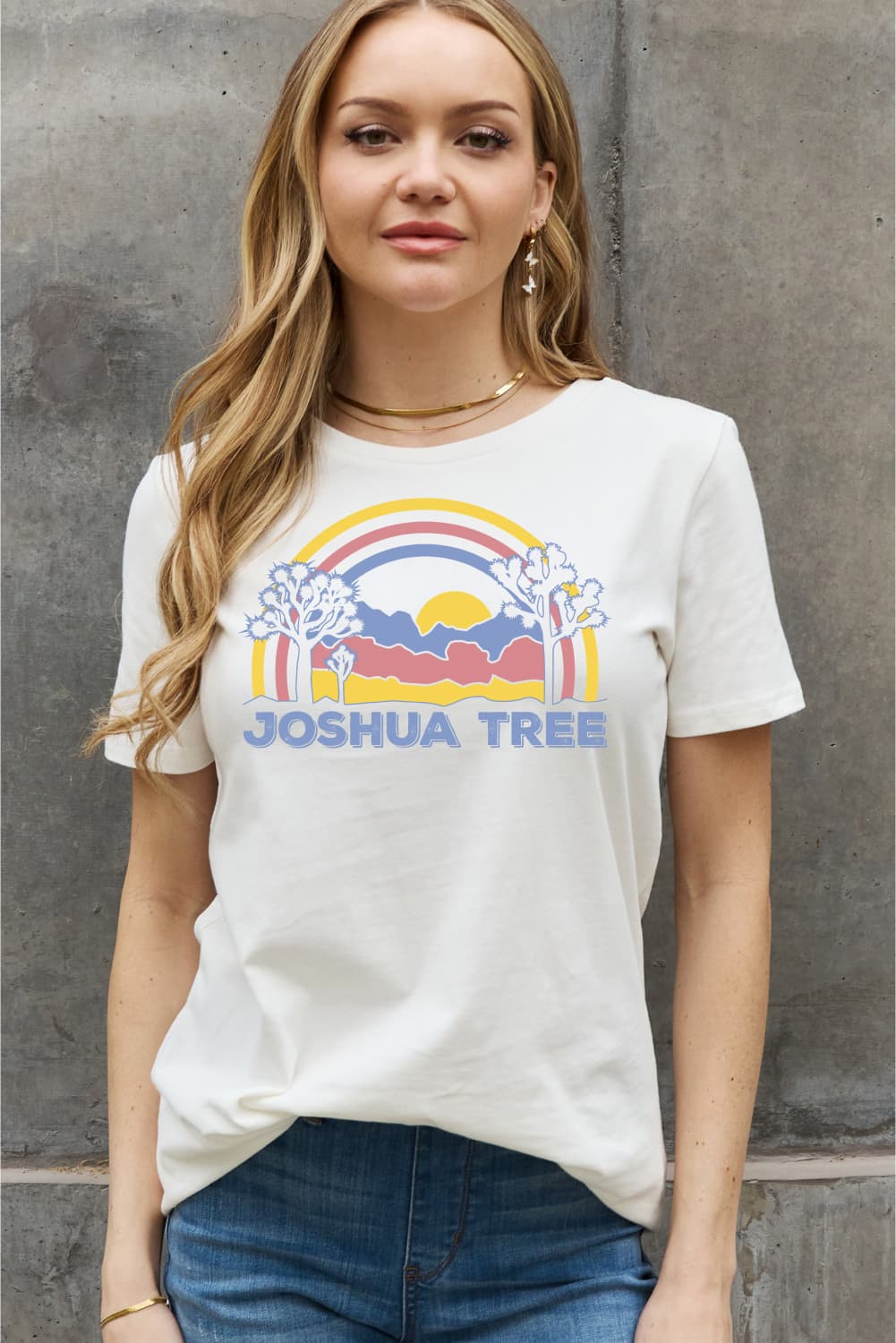 Simply Love Full Size JOSHUA TREE Graphic Cotton Tee  Shirts & Tops- Doll Fits
