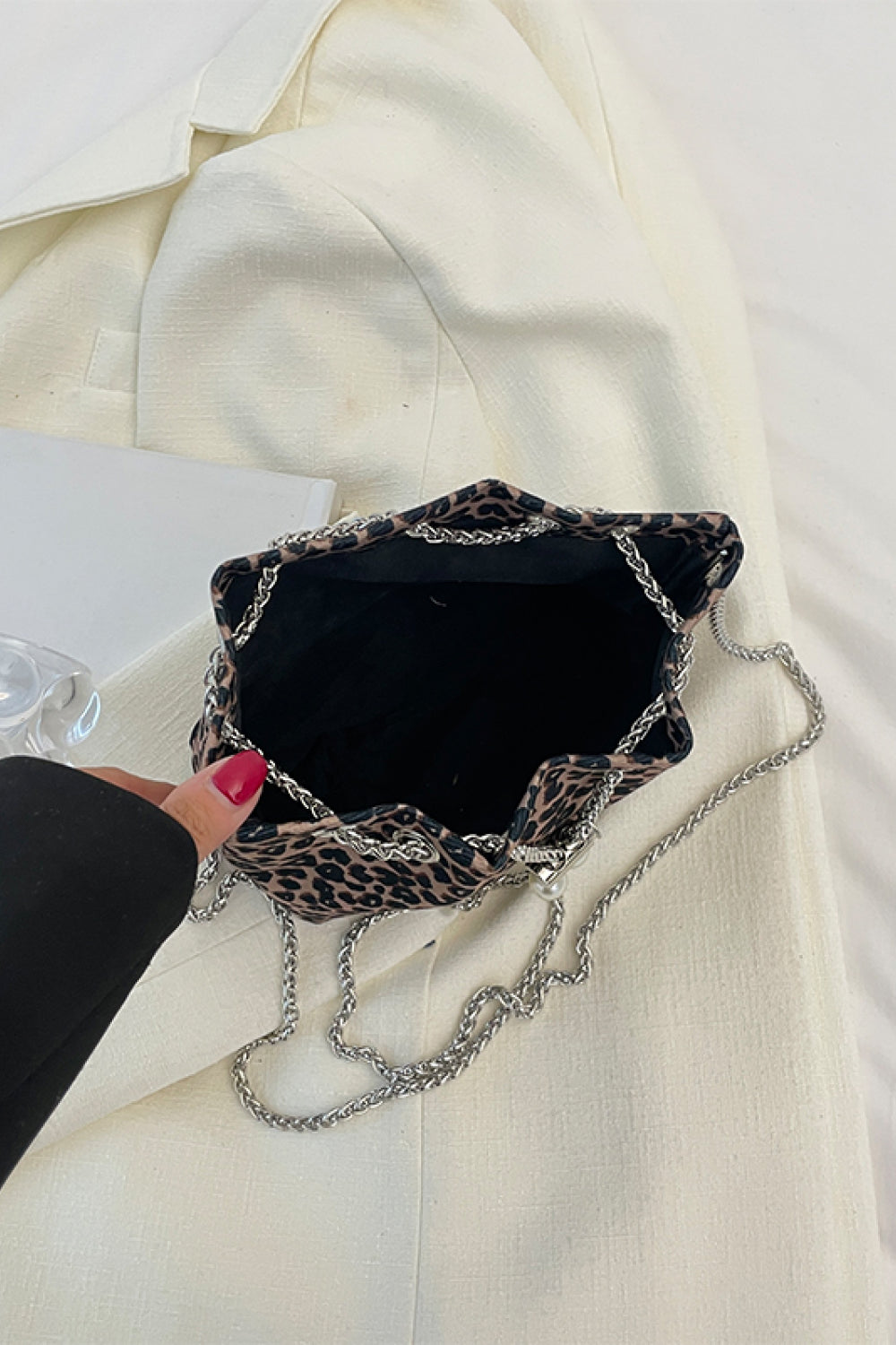 Animal Print Nylon Bucket Bag  - Doll Fits