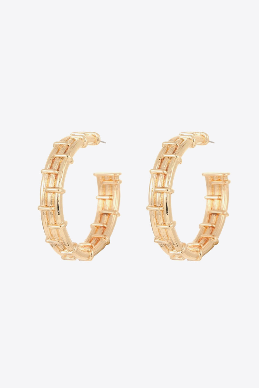 18K Gold-Plated Alloy C-Hoop Earrings  Earrings- Doll Fits