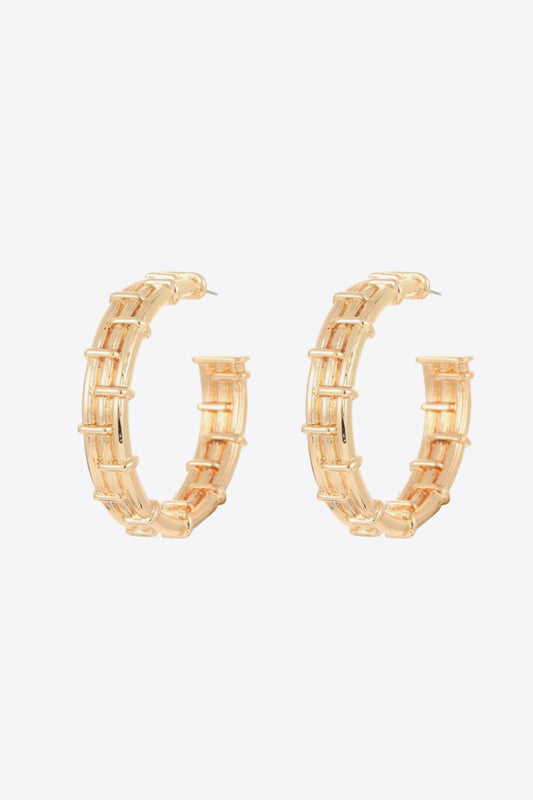 18K Gold-Plated Alloy C-Hoop Earrings  Earrings- Doll Fits