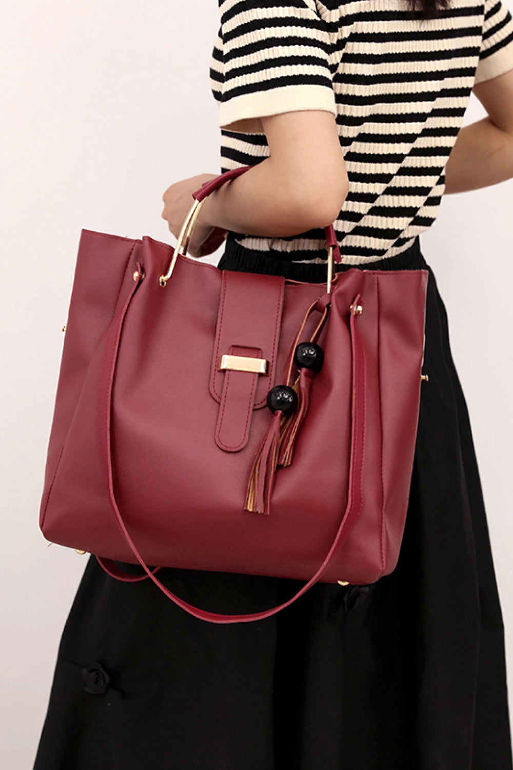 2-Piece PU Leather Bag Set  - Doll Fits