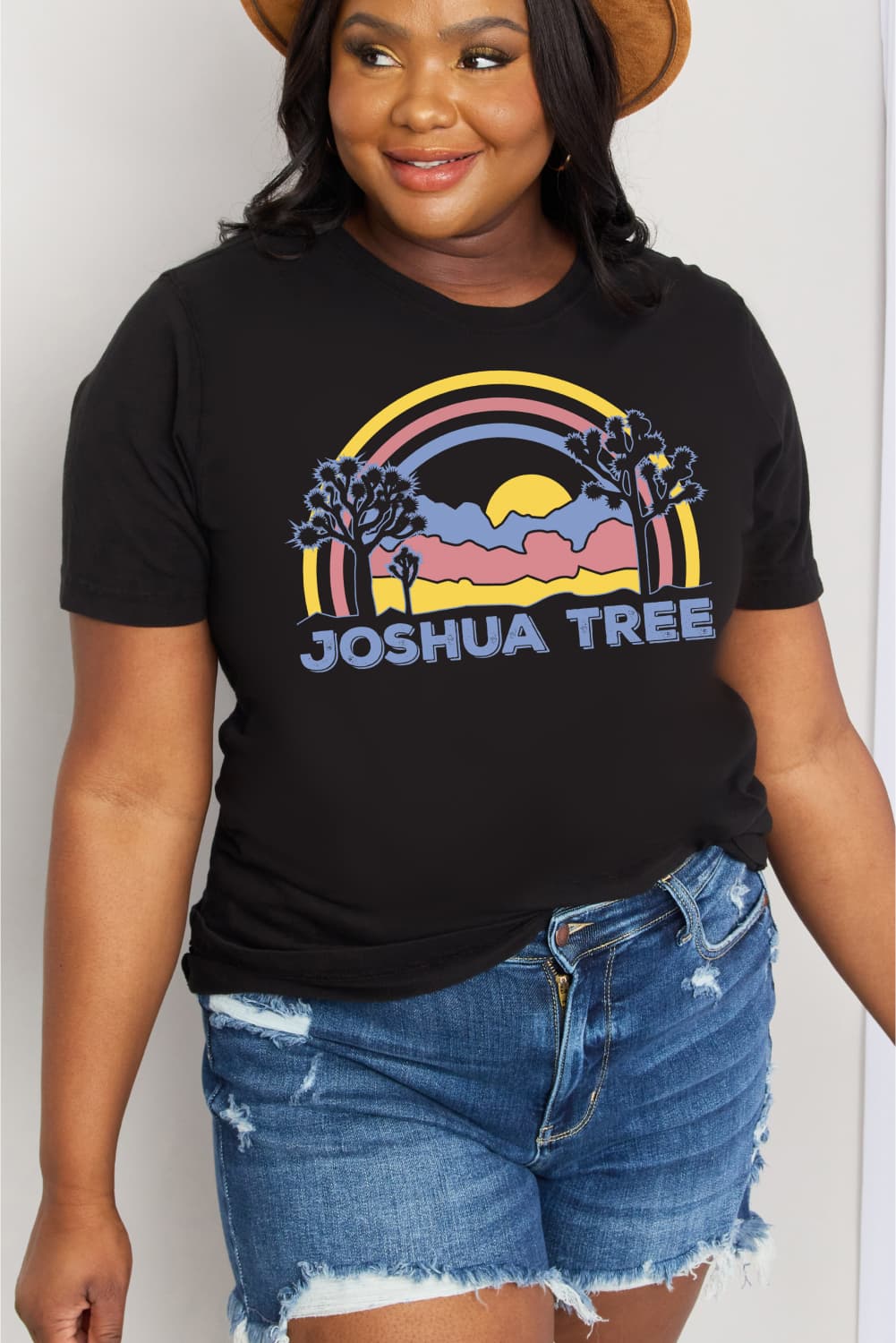 Simply Love Full Size JOSHUA TREE Graphic Cotton Tee  Shirts & Tops- Doll Fits