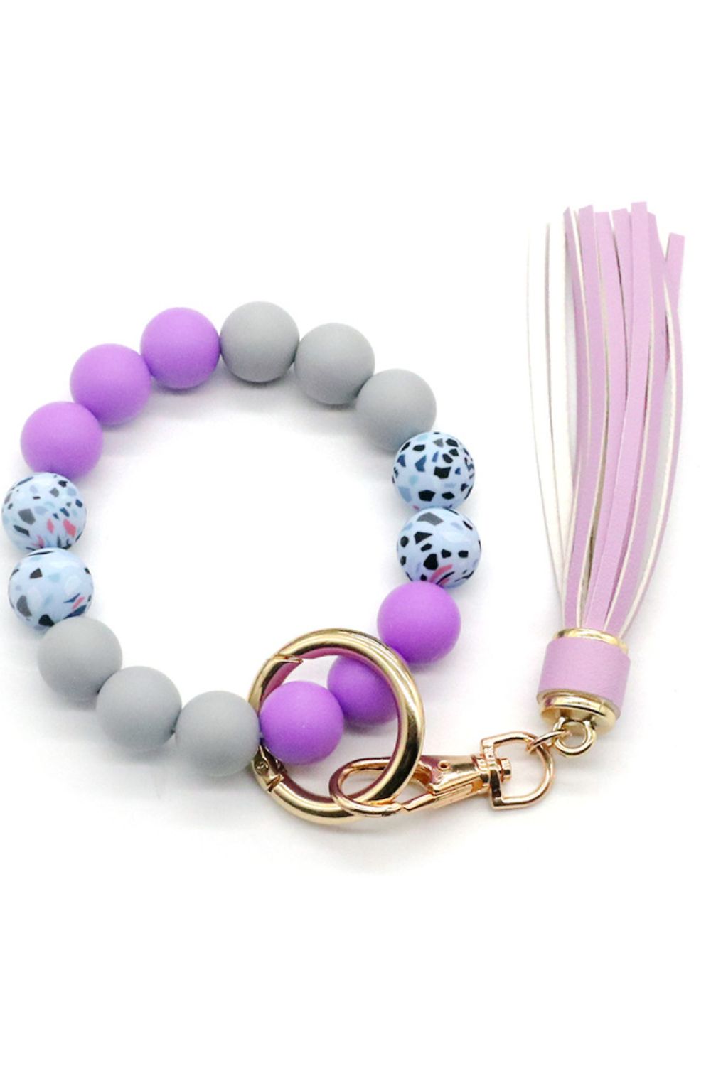 Assorted 2-Pack Multicolored Beaded Tassel Keychain  Keychains- Doll Fits