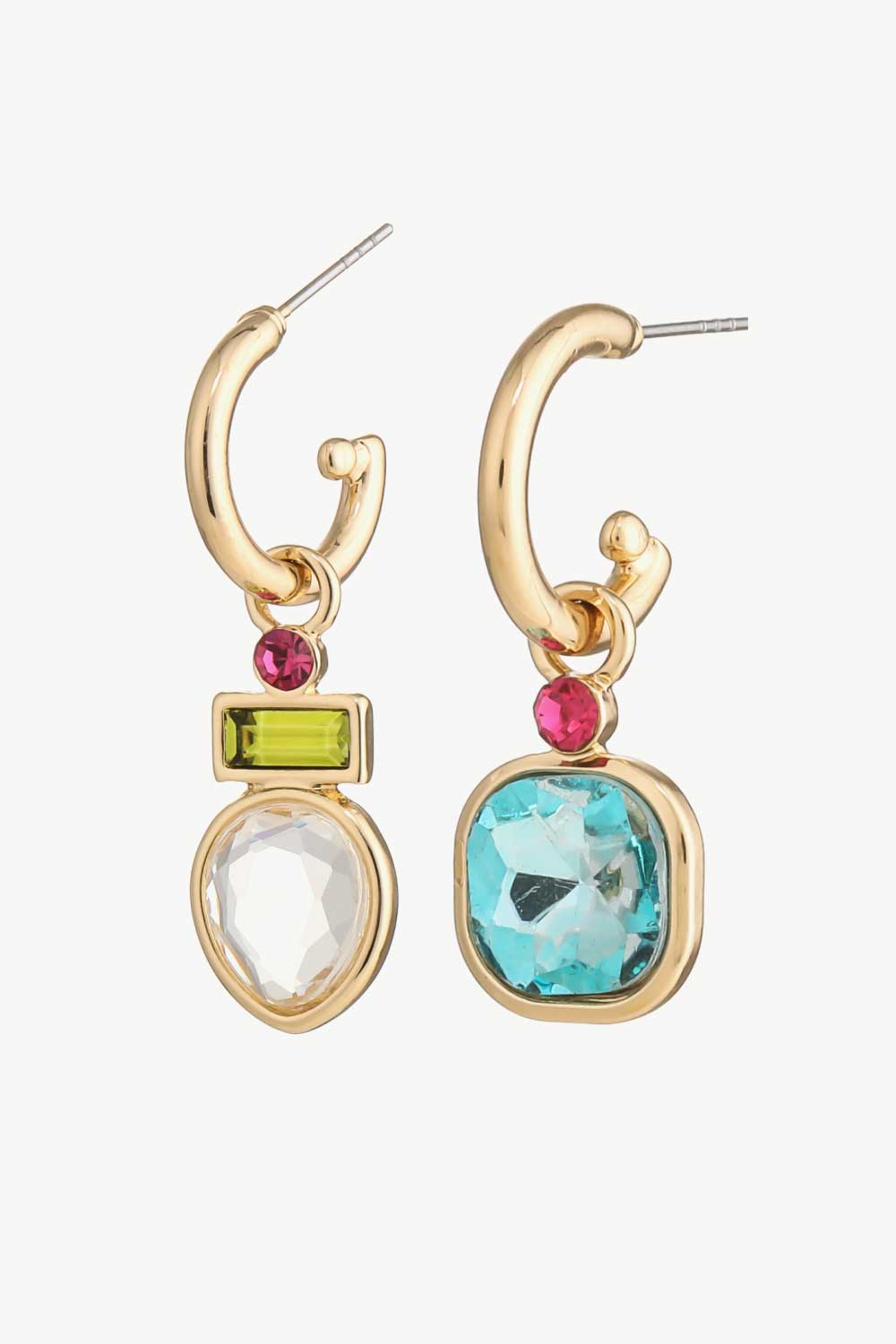 Crystal C-Hoop Drop Earrings  Earrings- Doll Fits