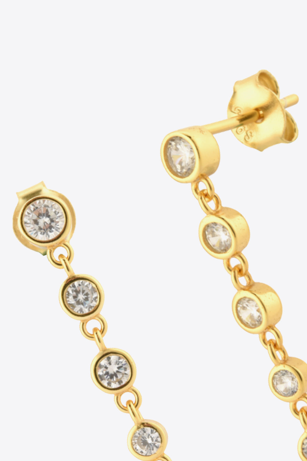 Inlaid Zircon 925 Sterling Silver Earrings  Earrings- Doll Fits