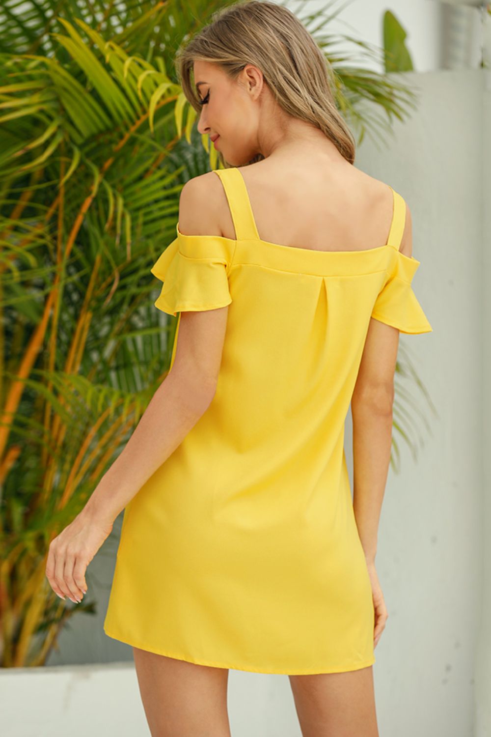Cold-Shoulder Mini Dress  Dresses- Doll Fits