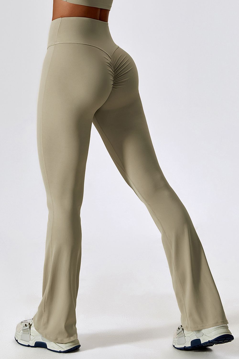 Wide Waistband Slim Fit Wide Leg Sports Leggings  - Doll Fits