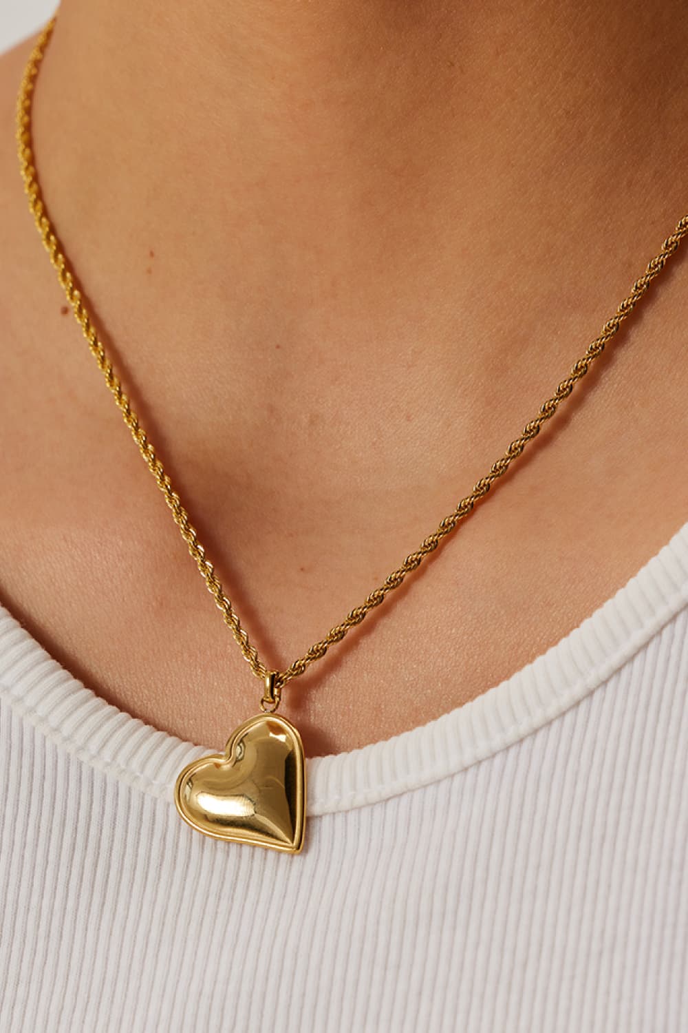 Heart Pendant Copper Necklace  Necklaces- Doll Fits