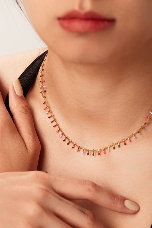 18K Gold-Plated Double-Layered Stainless Steel Necklace  Necklaces- Doll Fits