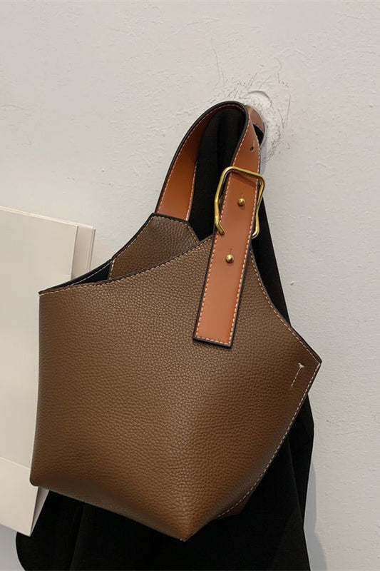 Fashion PU Leather Bucket Bag  Handbags- Doll Fits