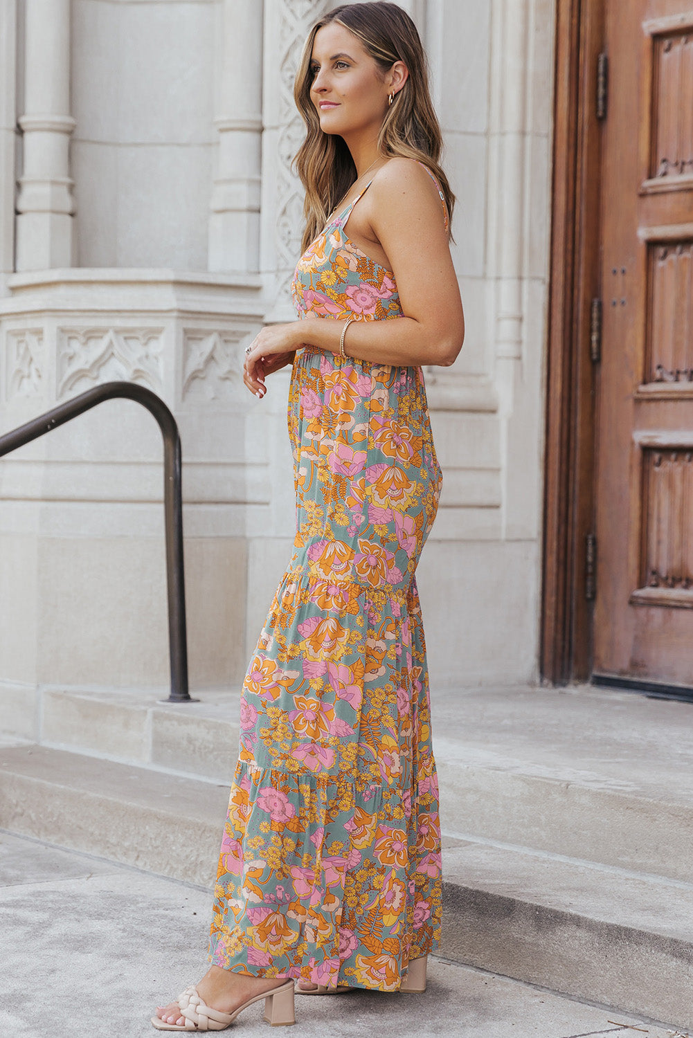 Floral Spaghetti Strap Wide Leg Jumpsuit  Jumpsuits & Rompers- Doll Fits
