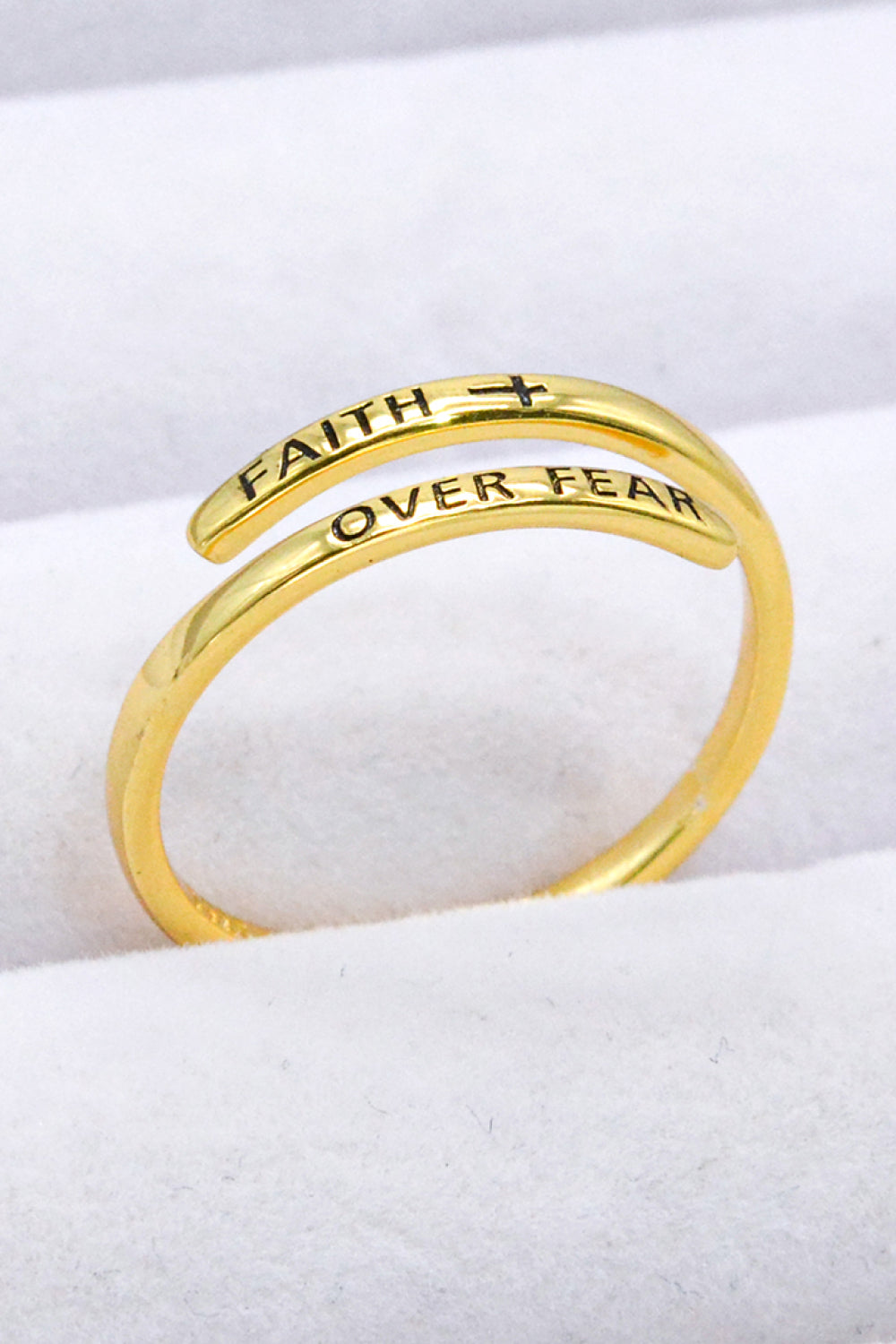 FAITH OVER FEAR Bypass Ring  Rings- Doll Fits